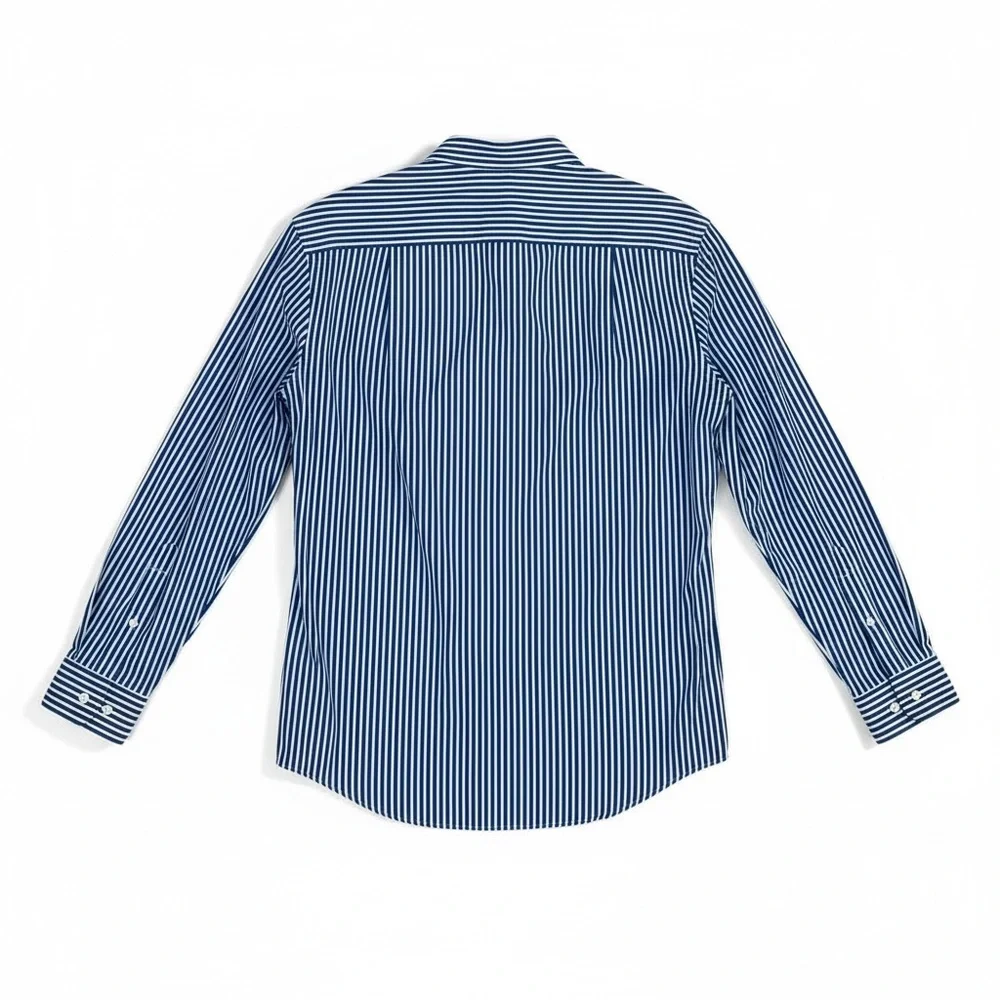 👔 Gucci Blue & White Vertical Stripe Button-Down‎ Shirt | Men’s M